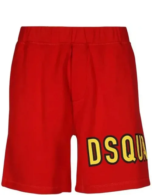 Cotton Logo Shorts With Waist - Blend Of Comfort And Contemporary Style, Two Side Pockets