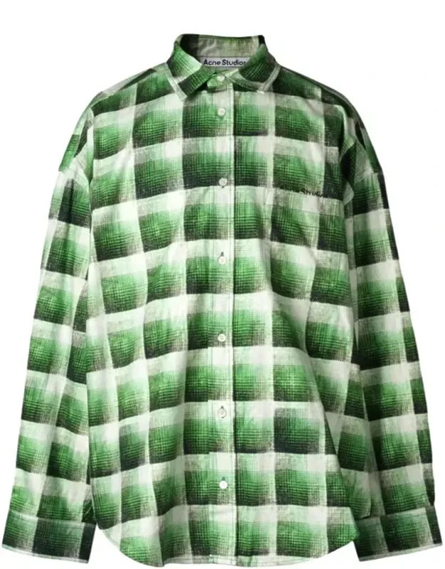 Vibrant Check Shirt With Classic Collar And Button-down Front