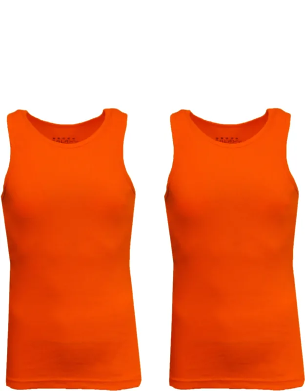 Galaxy By Harvic Heavyweight Ribbed Tank Top - Breathable Fabric, Double Stitched Hem