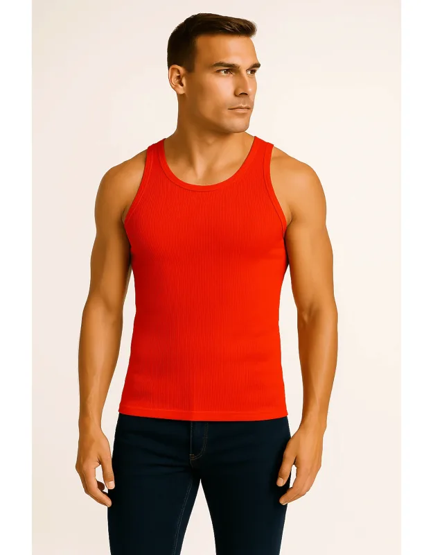 Galaxy Heavyweight Ribbed Tank Top - Modern Fit, A-line Neck Cut