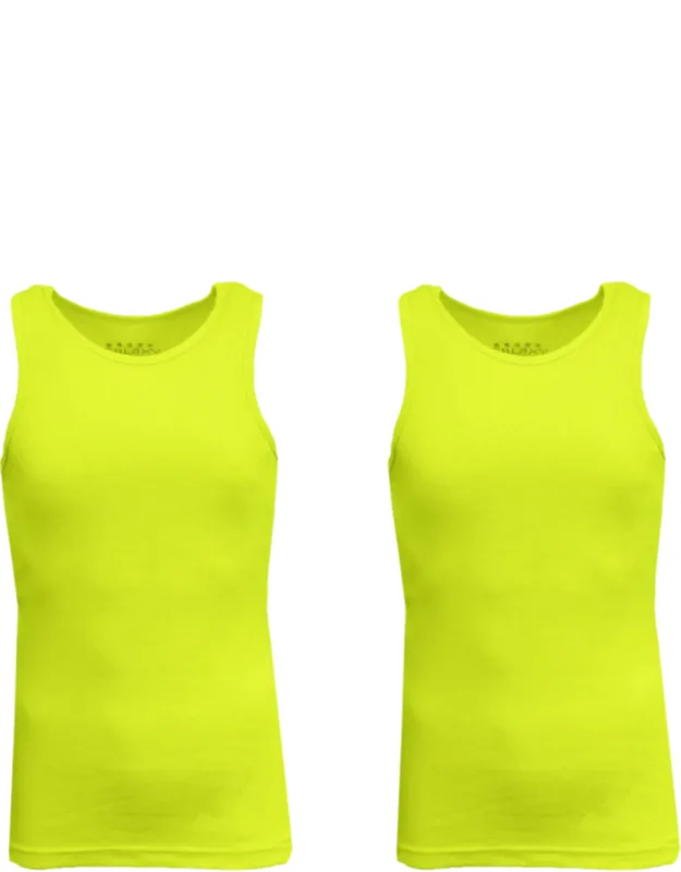 Galaxy By Harvic Heavyweight Ribbed Tank Top - Breathable Fabric, Double Stitched Hem