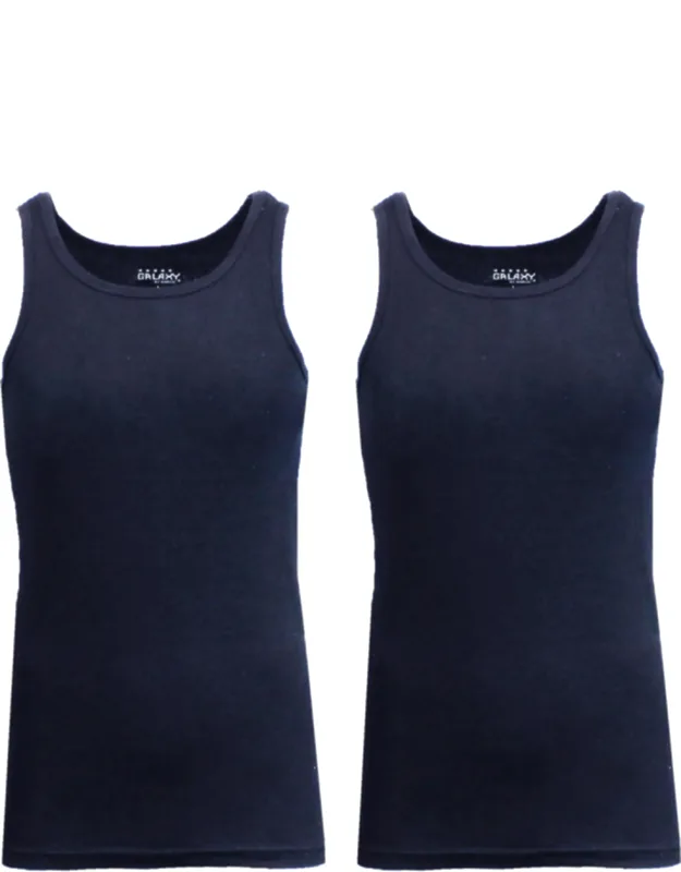 Galaxy By Harvic Heavyweight Ribbed Tank Top - Breathable Fabric, Double Stitched Hem