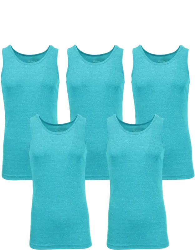 Galaxy By Harvic Heavyweight Ribbed Tank Top - Breathable Fabric, Double Stitched Hem