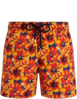 Vilebrequin - Swim Shorts Poppies - Mdb - Moorea With Elastic Waistband And Side Pockets