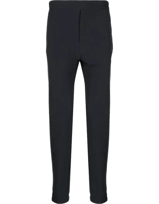 Elasticated-waistband Zip-detail Track-pants