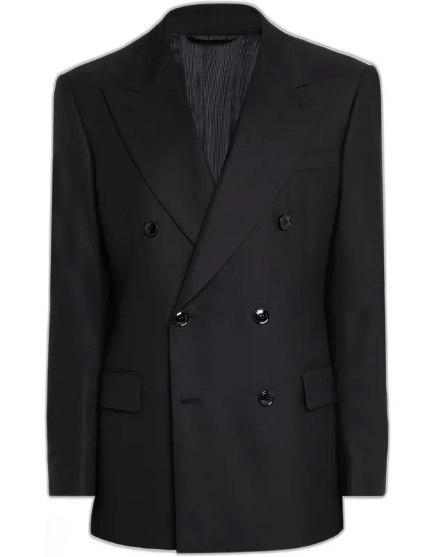 Peak-lapel Double-breasted Blazer