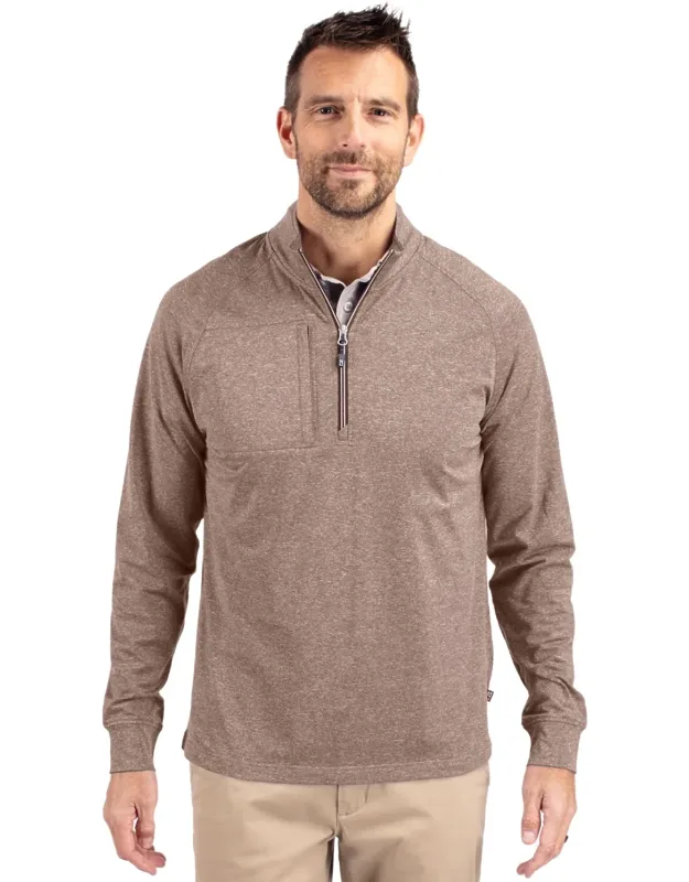 Adapt Eco Knit Heather Quarter Zip Pullover