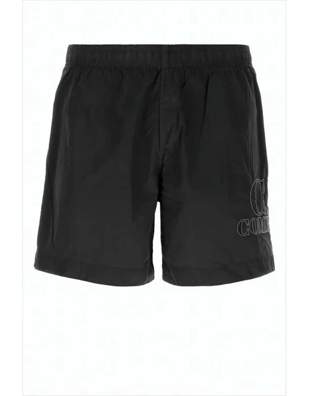 Minimalist Swim Shorts With Elastic Waist And Ventilated Pocket