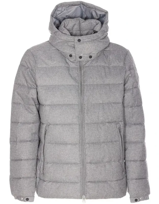 Flannel-effect Puffer Jacket