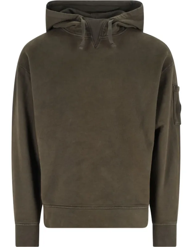 Hoodie With Drawstring Hood And "goggle" Logo Detail