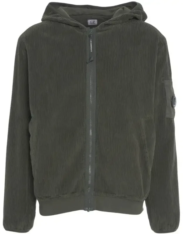 Hooded Jacket With Logo Patch