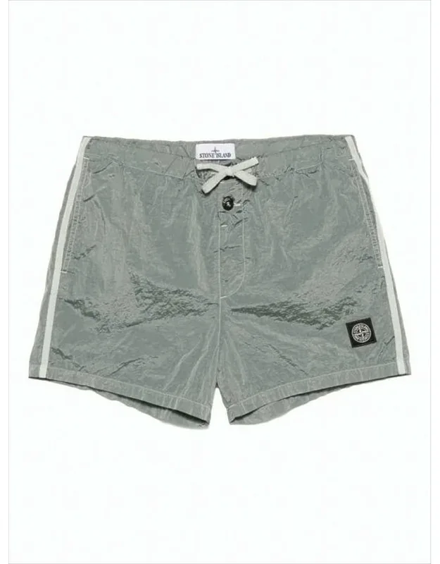 Lightweight Shorts With Drawstring Waist And Patch Logo
