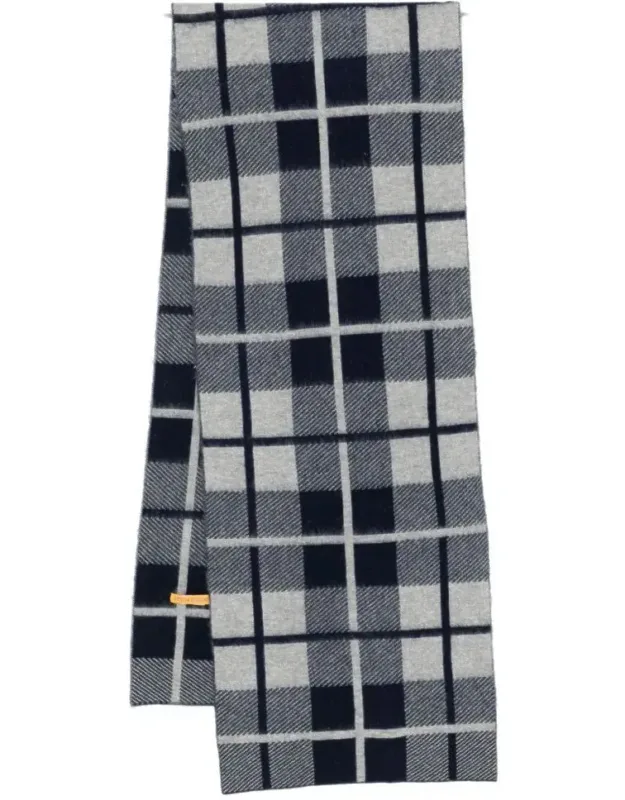 Checkered Wool-cashmere Scarf