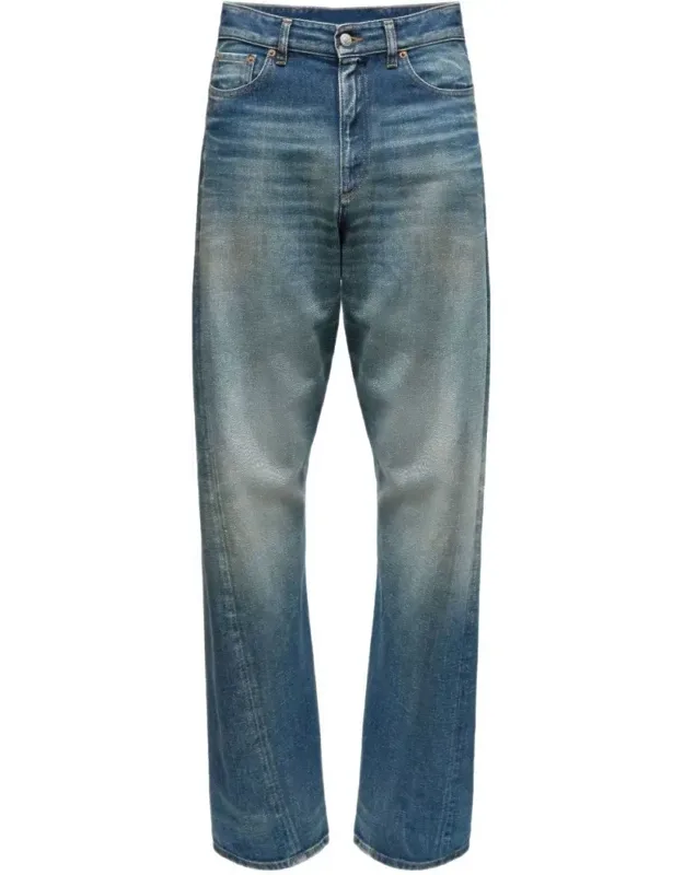 Faded Blue Jeans With Relaxed Fit