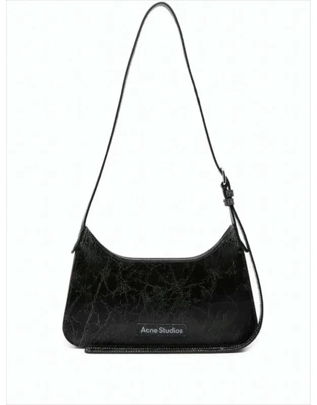 Textured Cowhide Leather Shoulder Bag With Adjustable Strap