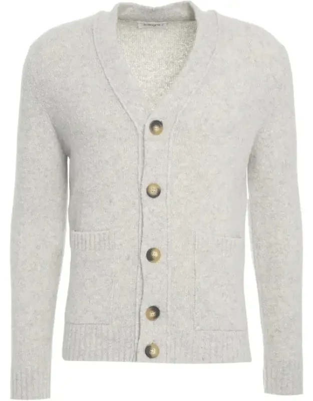 Cashmere Blend Cardigan With V-neck And Button Closure