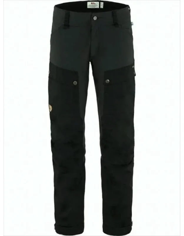 Two-tone Straight Pants With Reinforced Knee Panels