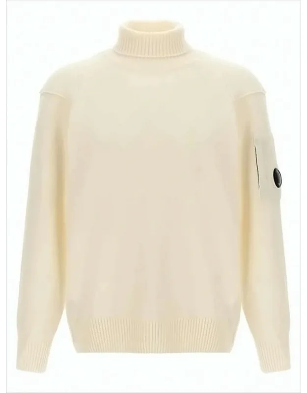 Wool-nylon Blend Turtleneck Sweater With Iconic Lens Detail