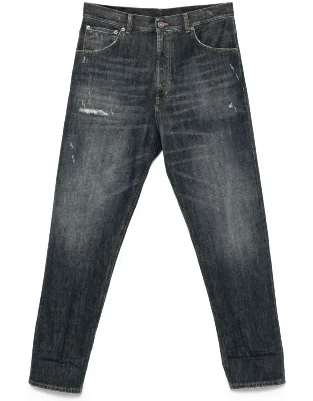 Distressed Denim Jeans With Vintage-inspired Details