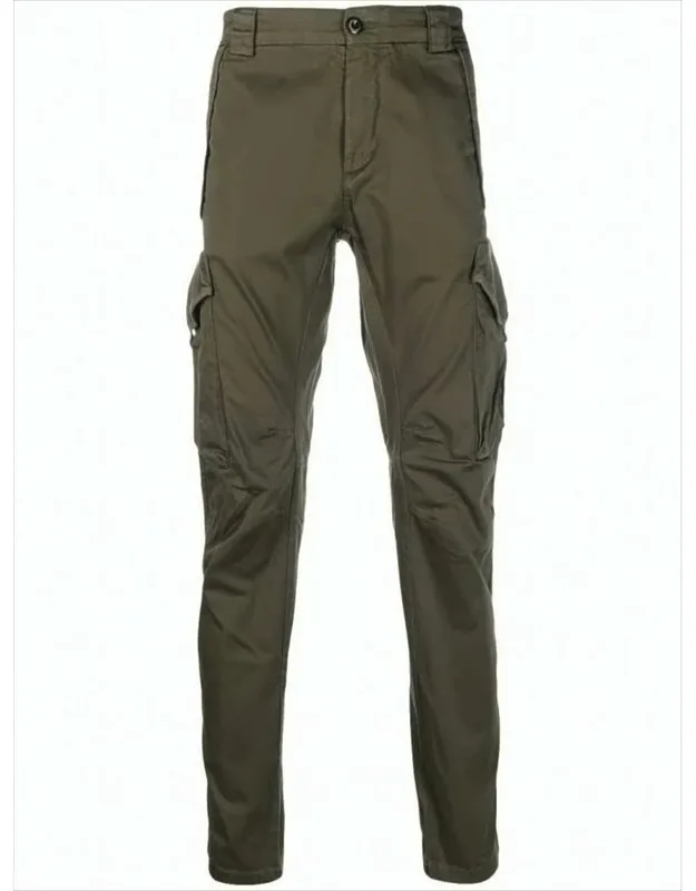 Utilitarian Straight Pants With Cargo Pockets