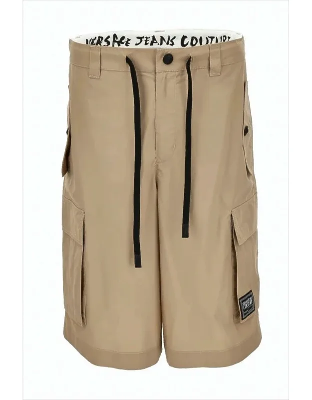 Cargo Shorts With Button Closure And Structured Design