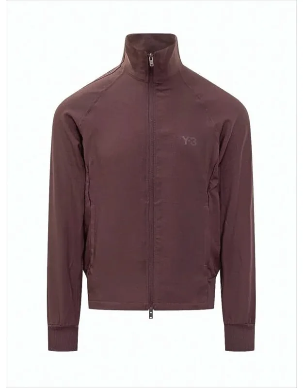 High Collar Polyester Jacket With Zipper Closure