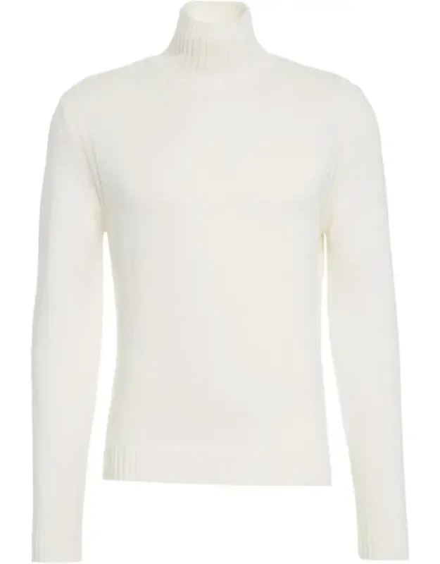 Fitted Wool Turtleneck Sweater