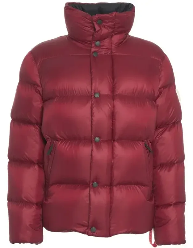 High-collar Puffer Jacket With Down Insulation
