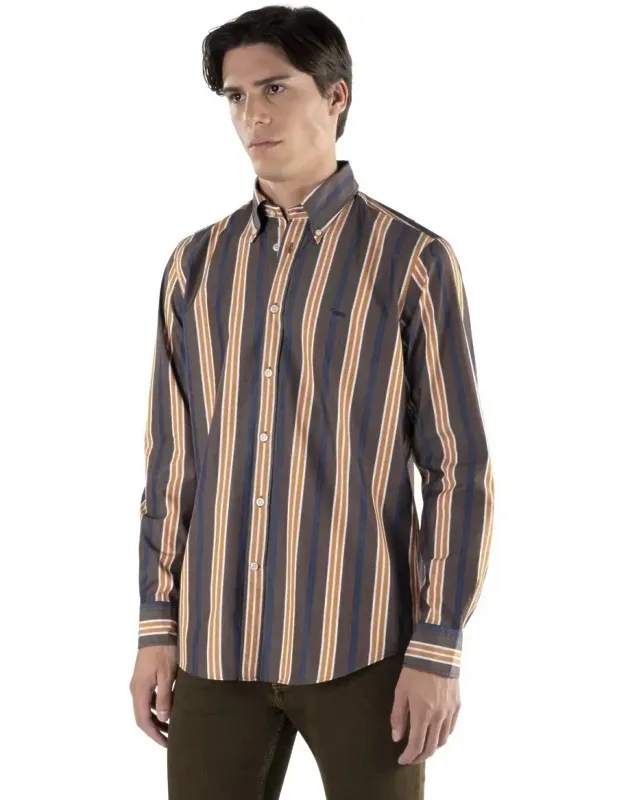 Vertical Striped Casual Shirt