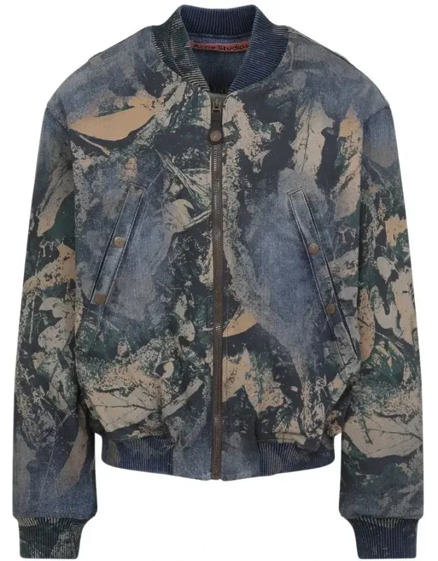 Abstract Pattern Bomber Jacket