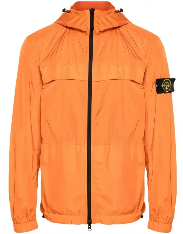 Crinkled Texture Zip-up Jacket