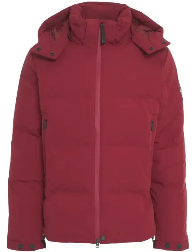 Quilted Down Jacket With Hood And Double Zipper