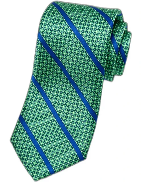 Stripe Printed Italian Silk Tie