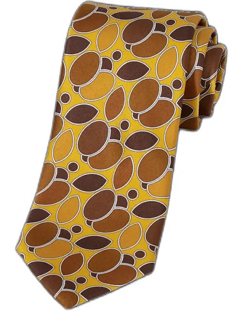 Medallion Printed Italian Silk Tie