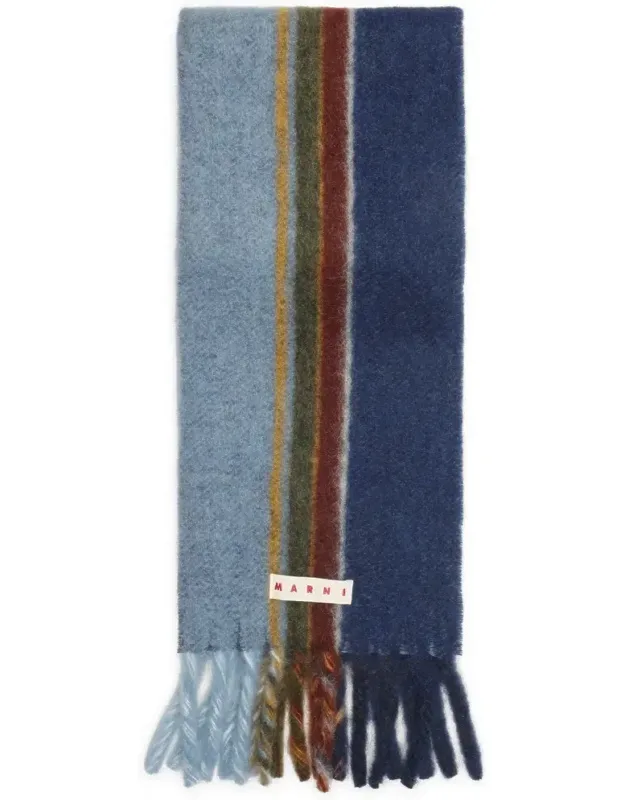 Textured Wool Scarf With Playful Fringes