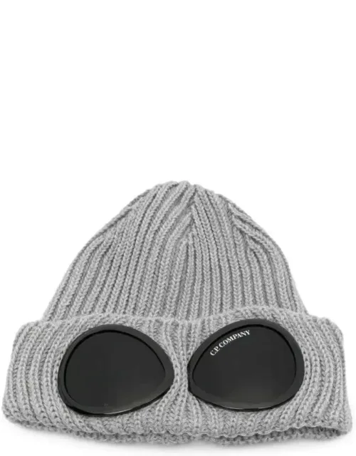 Goggle-detail Wool Beanie