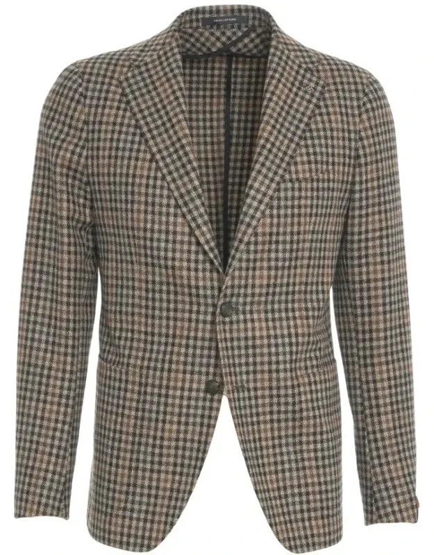 Sophisticated Check Pattern Blazer