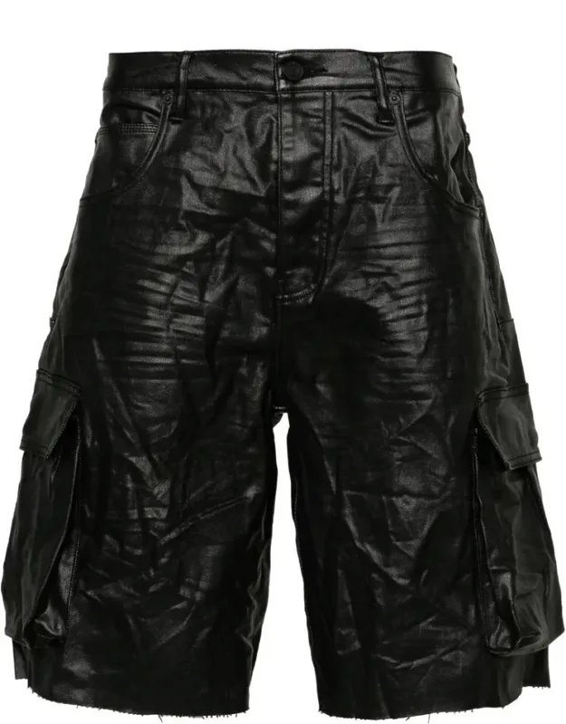 Crinkled Wide-leg Shorts