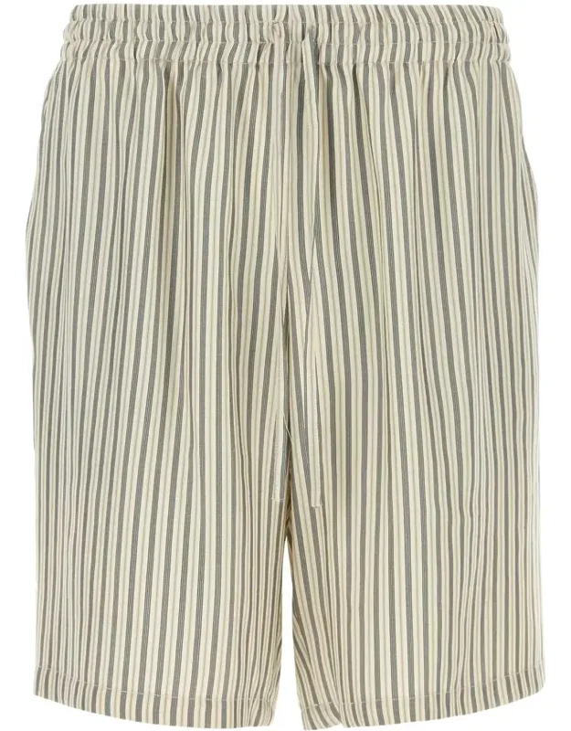 Embroidered Silk Bermuda Shorts