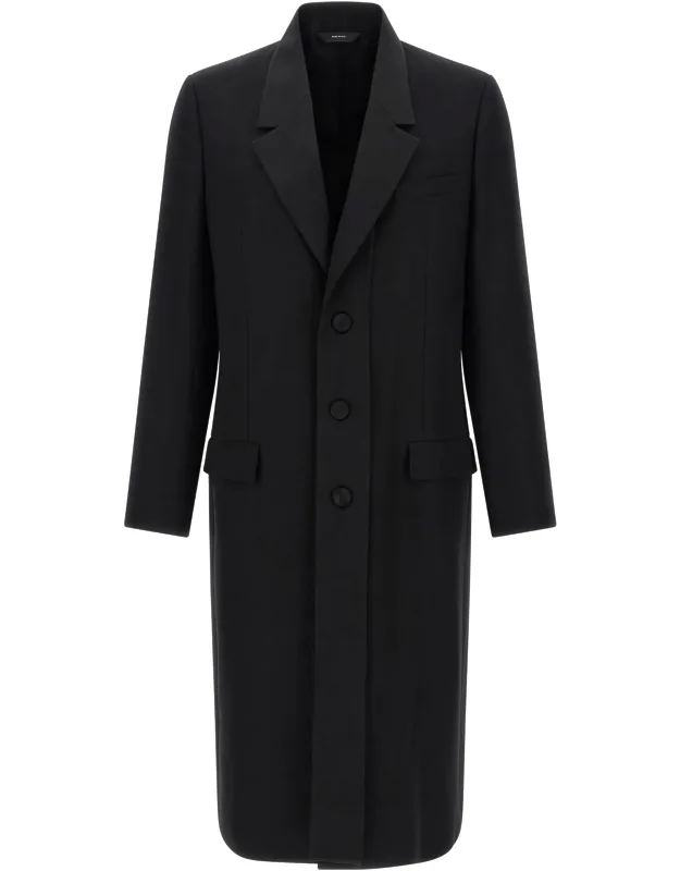 Crepe Wool Coat