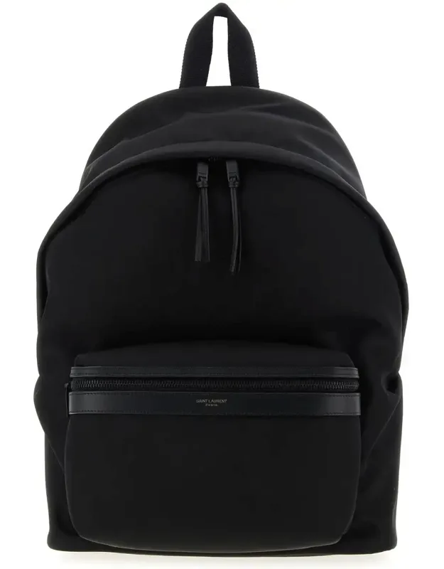 'city Backpack With Leather Inserts'