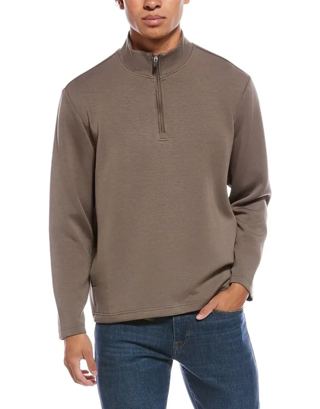 1/4-zip Scuba Mock Neck Sweatshirt