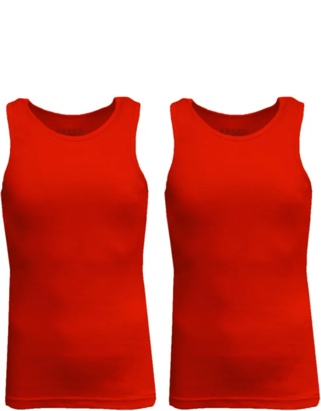 Galaxy By Harvic Heavyweight Ribbed Tank Top - Breathable Fabric, Double Stitched Hem