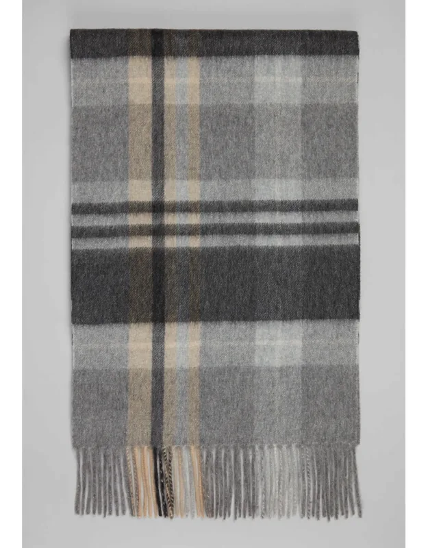 Plaid Cashmere Scarf