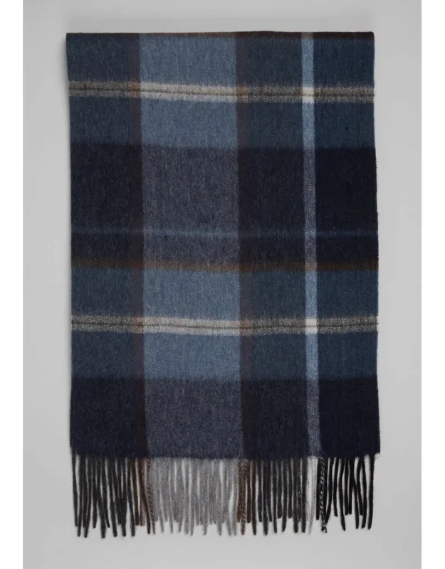Large Plaid Cashmere Scarf