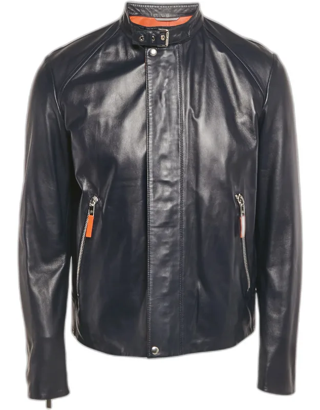 Leather Zip-up Jacket
