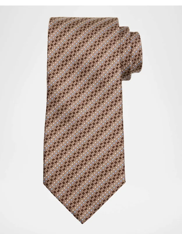 Interlocking Gancio Silk Tie