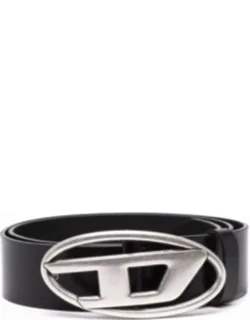 Oval Buckle Leather Belt