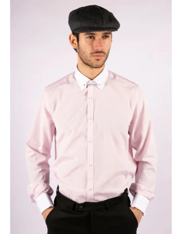 Club Collar Shirt With Bar Poplin Pin