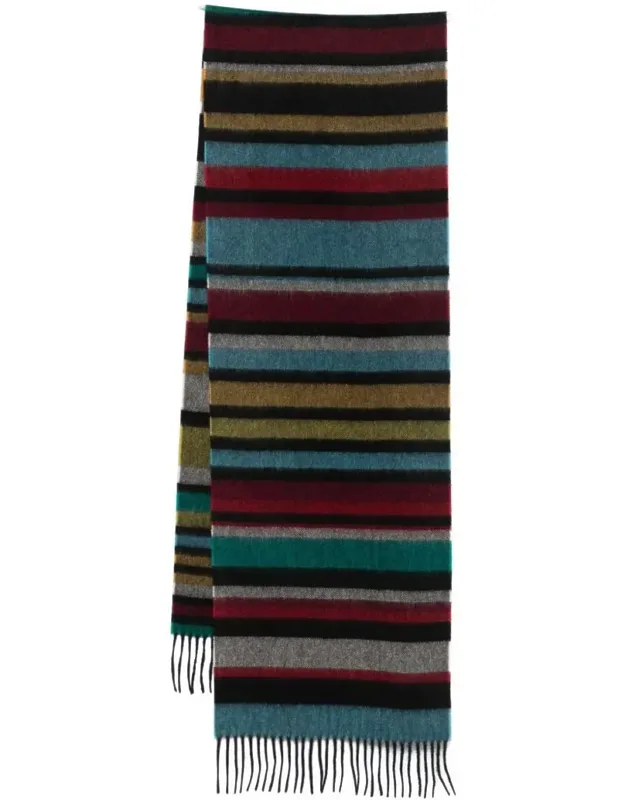 Striped Cashmere Wool Scarf